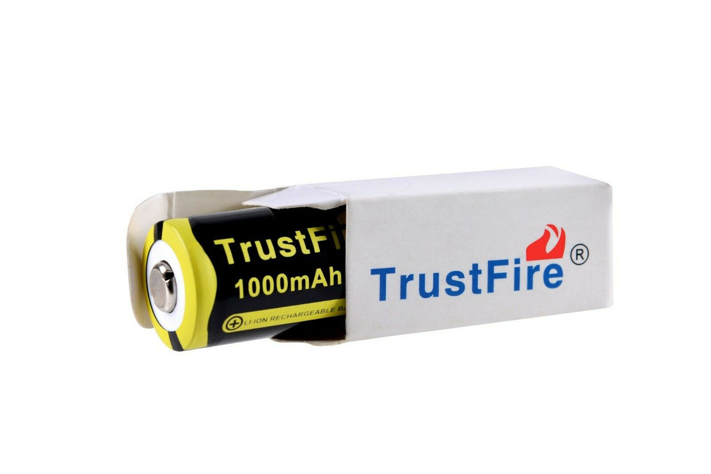 2 x TrustFire CR123A (17335) Li-Ionen Akku 1000mAh 3V wiederaufladbar