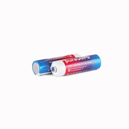 PureUltra 14500 Li-Ion Akku 1000mAh – Wiederaufladbar mit PCB-Schutz – 3.7V Hochleistungsakku