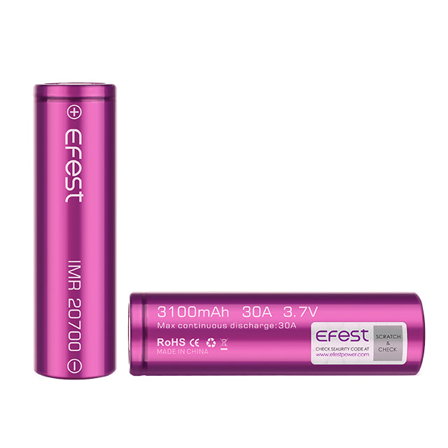 EFEST 20700 Li-Ion Akku 3100 mAh – Hochstromzelle 3,7 V | 30A Dauerlast | Flat Top IMR