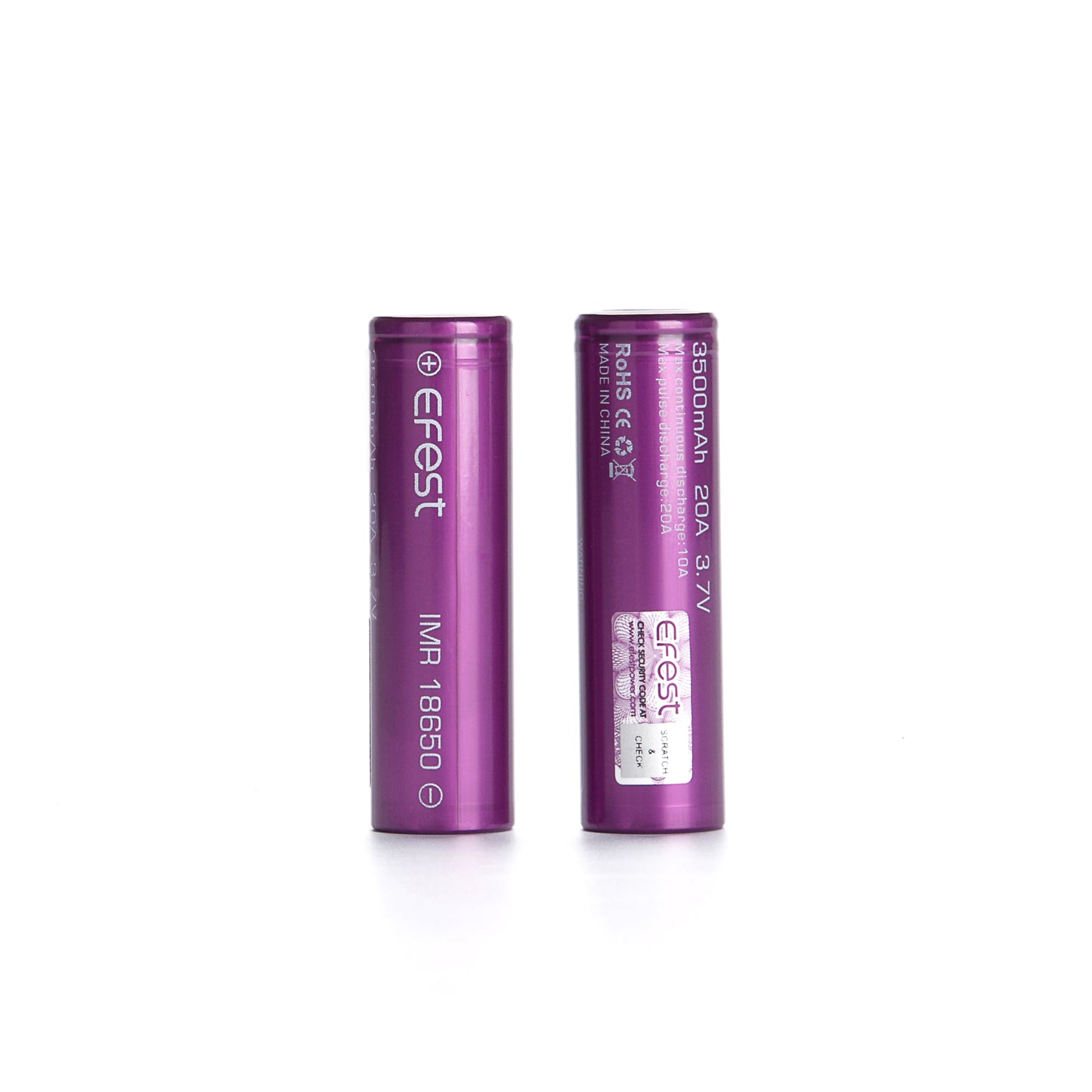 EFEST 18650 Li-Ion Akku 3500 mAh – Hochstromzelle 3,7 V | 20A | IMR Flat Top