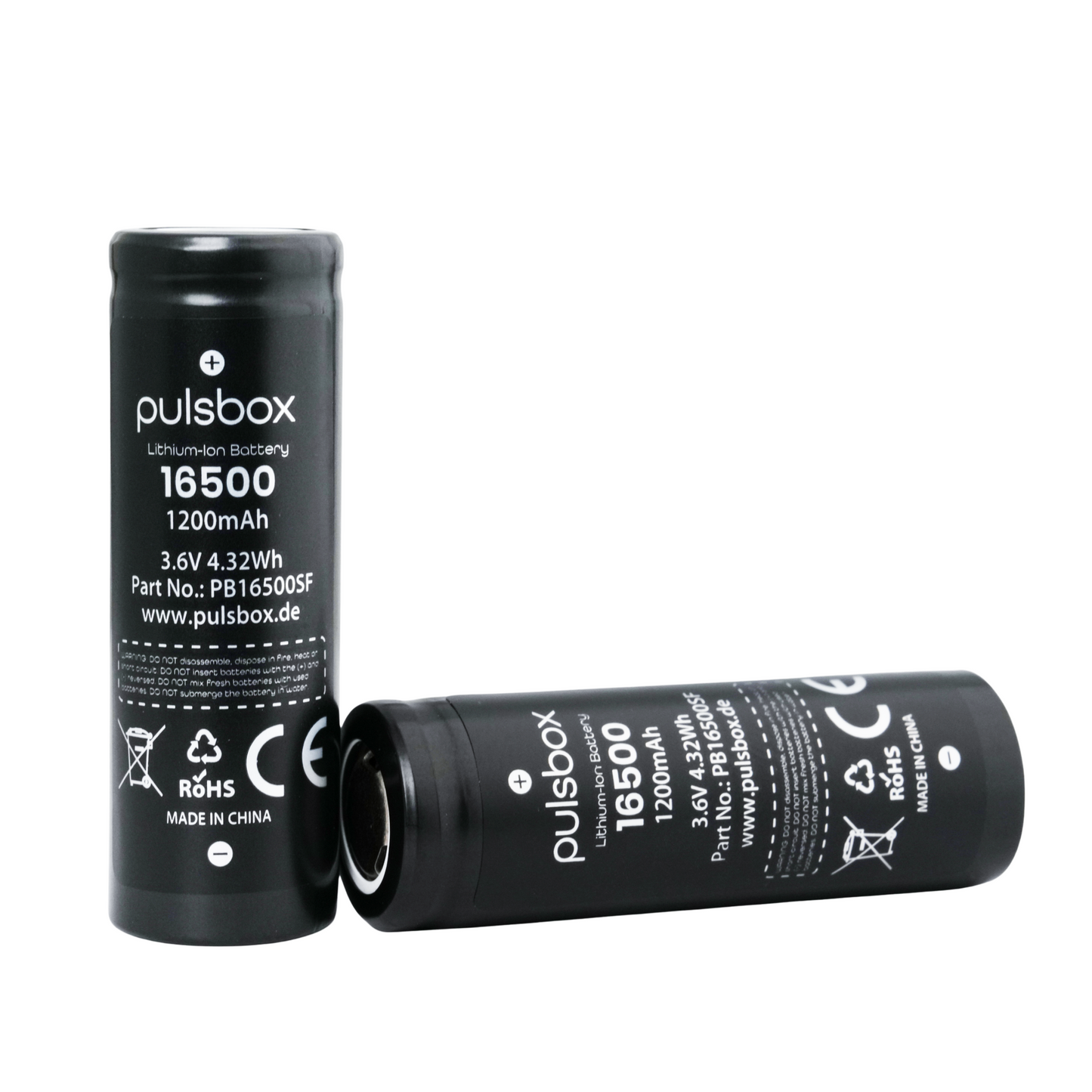 pulsbox 16500 Li-Ion Akku 3,7V 1200mAh, 3A Entladestrom