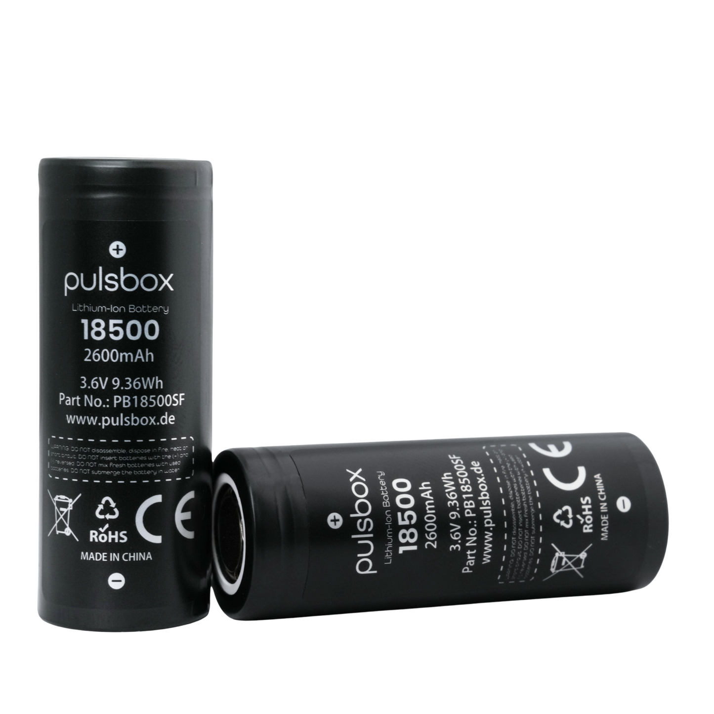 pulsbox 18500 Li-Ion Akku 3,7V 2600mAh, 5A Entladestrom