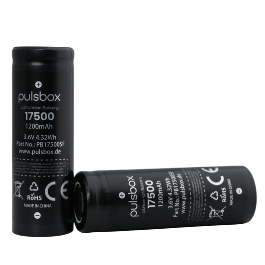 pulsbox 17500 Li-Ion Akku 3,7V 1200mAh, 3A Entladestrom