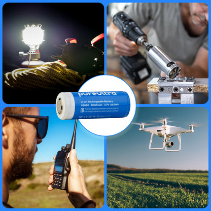 PureUltra 26650 Li-ion Akku – 5000mA | 3.7V | geschützt | wiederaufladbar