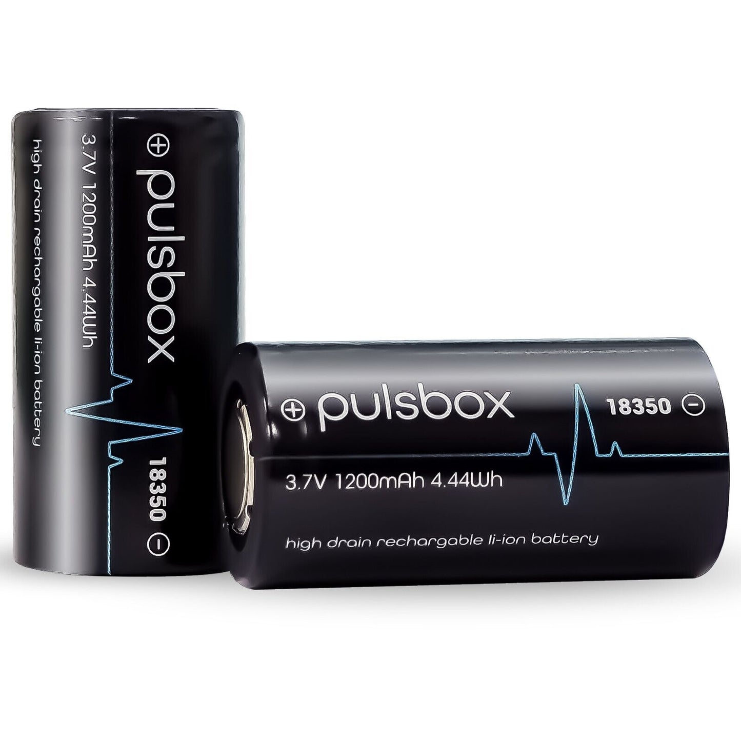pulsbox IMR 18350 Li-Ion Akku 3,7V | Flat Top | 1200mAh | 10A High Drain