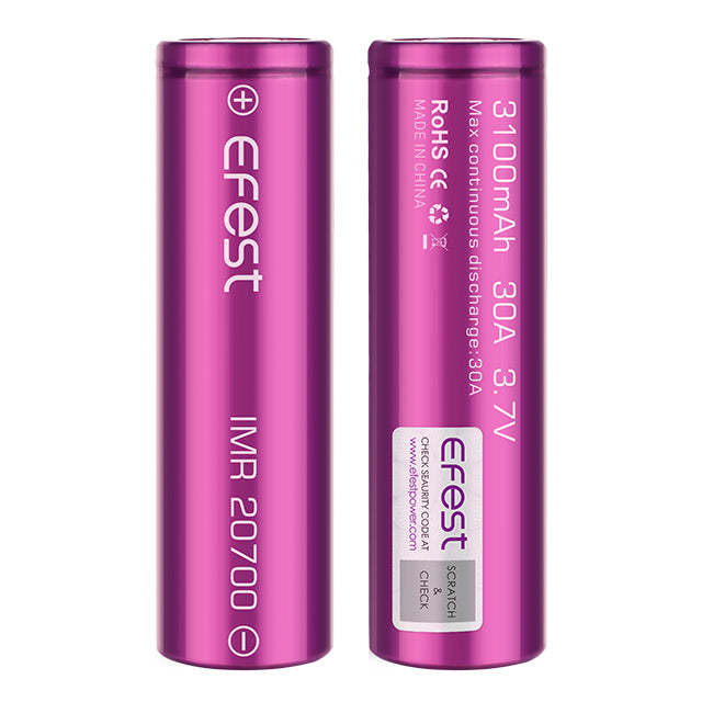 EFEST 20700 Li-Ion Akku 3100 mAh – Hochstromzelle 3,7 V | 30A Dauerlast | Flat Top IMR