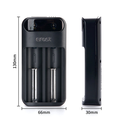 EFEST LUSH Q2 Li-Ion Ladegerät – 2-Schacht Schnellladegerät mit Netzanschluss & Schutzfunktion