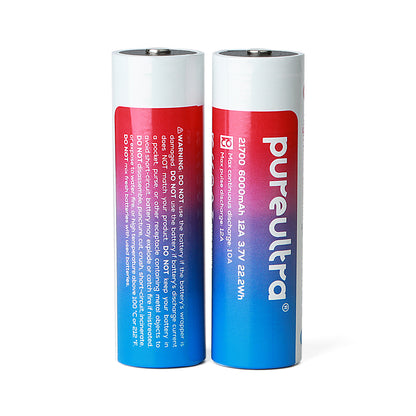 21700 6000mAh 3.7V Li-Ion Akku | Schutzschaltung integriert | 12A High Drain