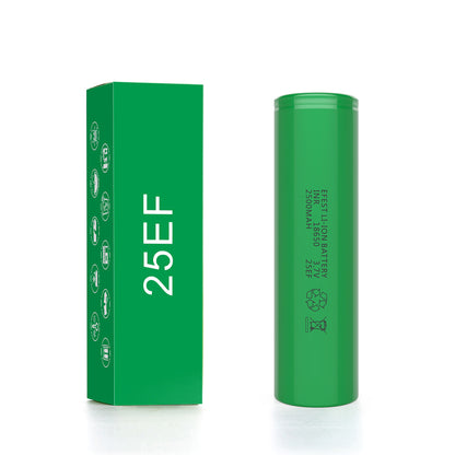 EFEST 18650 Li-Ion Akku 2500mAh – Hochstromzelle 3,7 V | 25A | INR Flat Top