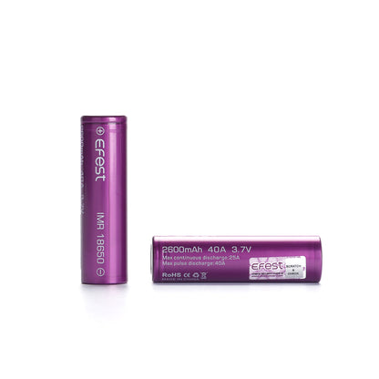 EFEST 18650 Li-Ion Akku 2600 mAh – Hochstromzelle 3,7 V | 40A | IMR Flat Top