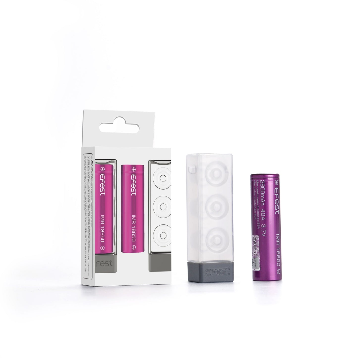 EFEST 18650 Li-Ion Akku 2600 mAh – Hochstromzelle 3,7 V | 40A | IMR Flat Top