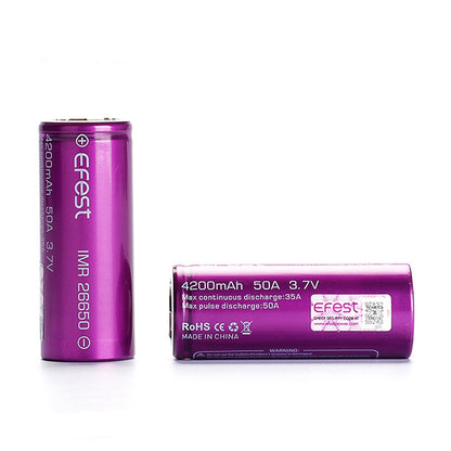 EFEST 26650 Akku 4200mAh 3,7V – Li-Ion Hochleistungsakku | 20A Dauerlast, 50A Puls | IMR ungeschützt