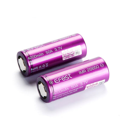 EFEST 26650 Akku 4200mAh 3,7V – Li-Ion Hochleistungsakku | 20A Dauerlast, 50A Puls | IMR ungeschützt