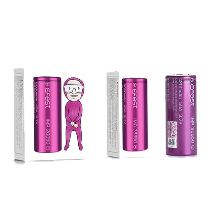 EFEST 26650 Akku 4200mAh 3,7V – Li-Ion Hochleistungsakku | 20A Dauerlast, 50A Puls | IMR ungeschützt