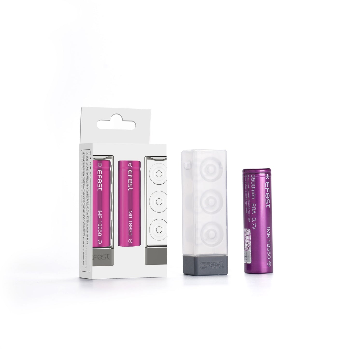 EFEST 18650 Li-Ion Akku 3500 mAh – Hochstromzelle 3,7 V | 20A | IMR Flat Top