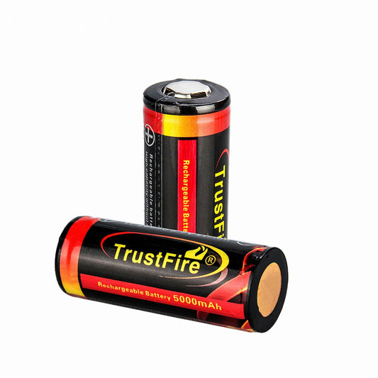 TrustFire 26650 Li-Ion Akku 5000mAh 3,7V 10A PCB-Geschützt Taschenlampe