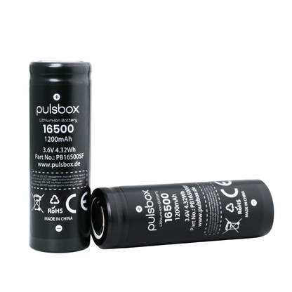 pulsbox 16500 Li-Ion Akku 3,7V 1200mAh, 3A Entladestrom