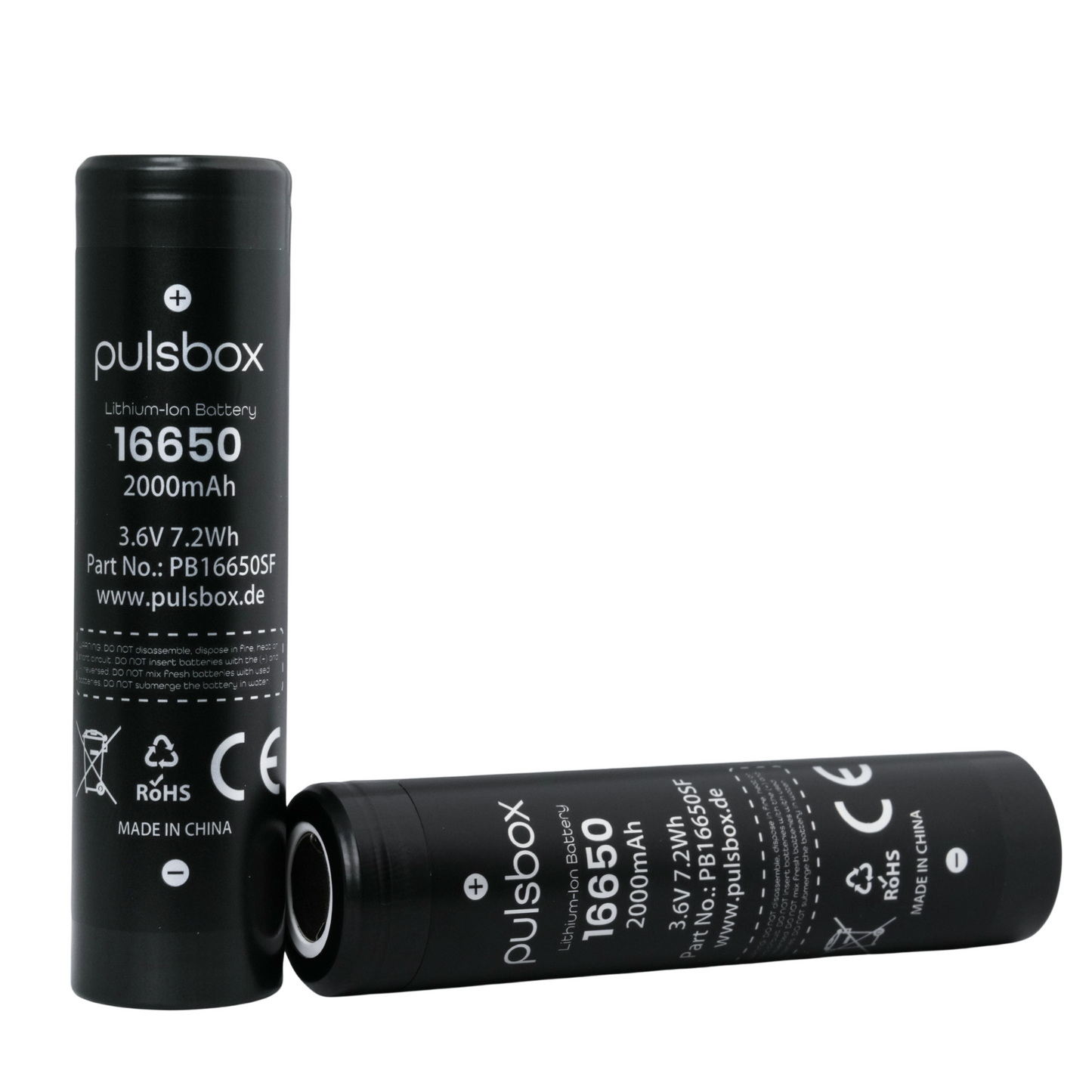 pulsbox 16650 Li-Ionen-Akku – 2000mAh, 6A, kompakt und zuverlässig