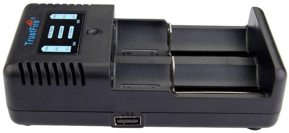TrustFire TR-019 intelligentes 2-Slot Ladegerät für Lithium Akkus