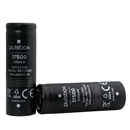 pulsbox 17500 Li-Ion Akku 3,7V 1200mAh, 3A Entladestrom