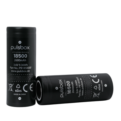 pulsbox 18500 Li-Ion Akku 3,7V 2600mAh, 5A Entladestrom