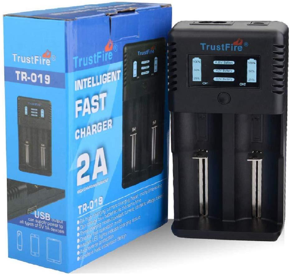TrustFire TR-019 intelligentes 2-Slot Ladegerät für Lithium Akkus