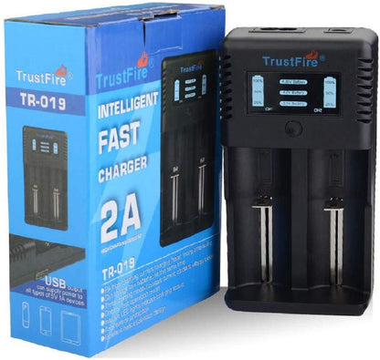 TrustFire TR-019 intelligentes 2-Slot Ladegerät für Lithium Akkus