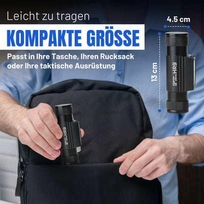 HR9 LED Stirnlampe 900 Lumen | Rotlicht | 18650 4000mAh | USB-C | IP66 Outdoor