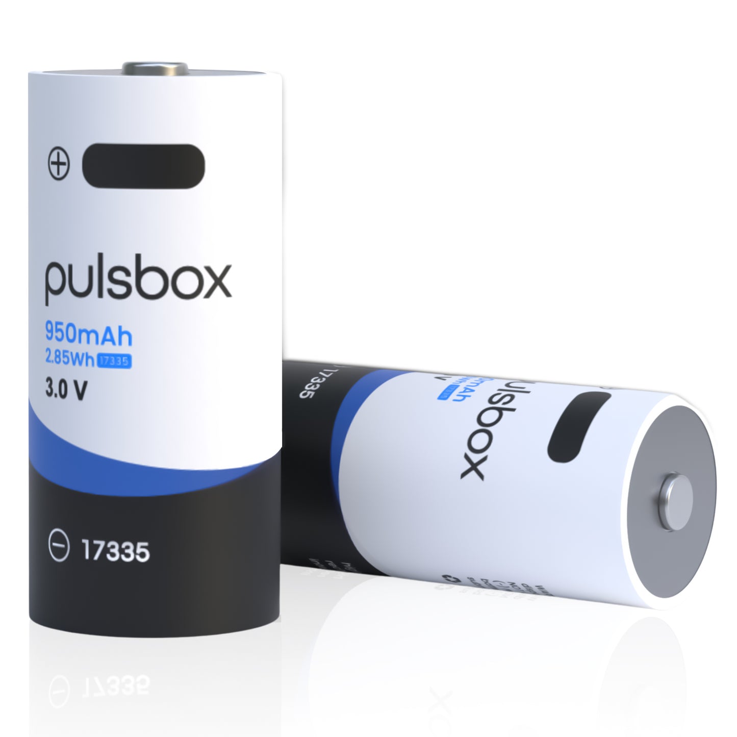 RCR123A CR123A 17335 Li-Ion Akku 3.0V | 3.7V 950mAh | USB-C wiederaufladbar | integrierter Schutz