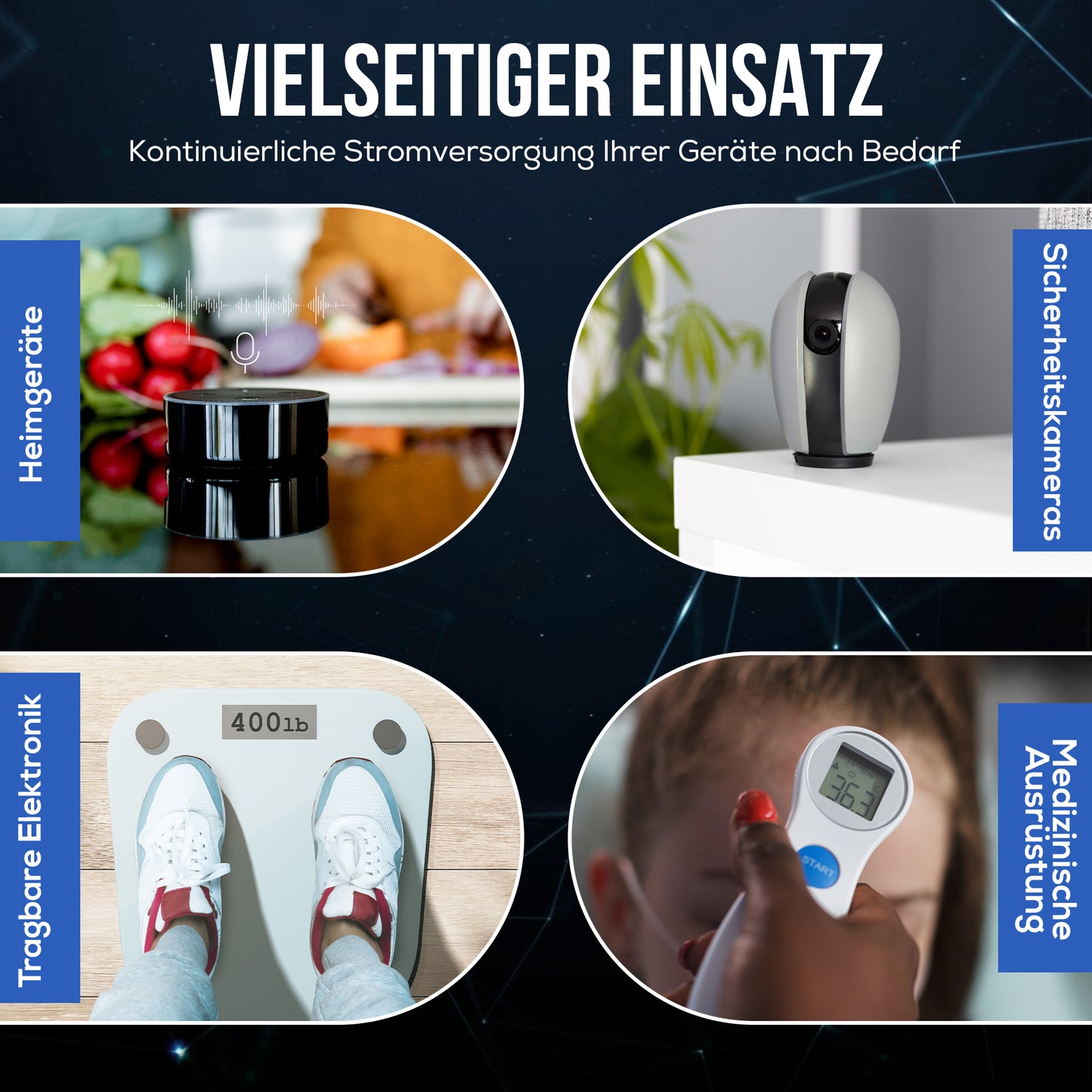 RCR123A CR123A 17335 Li-Ion Akku 3.0V | 3.7V 950mAh | USB-C wiederaufladbar | integrierter Schutz