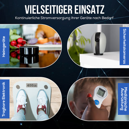 RCR123A CR123A 17335 Li-Ion Akku 3.0V | 3.7V 950mAh | USB-C wiederaufladbar | integrierter Schutz