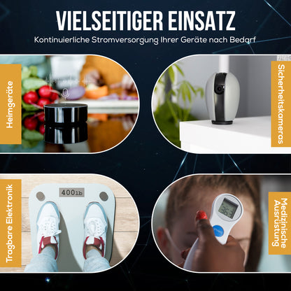 RCR123A CR123A 17335 Li-Ion Akku 3.0V | 3.7V 950mAh | USB-C wiederaufladbar | integrierter Schutz