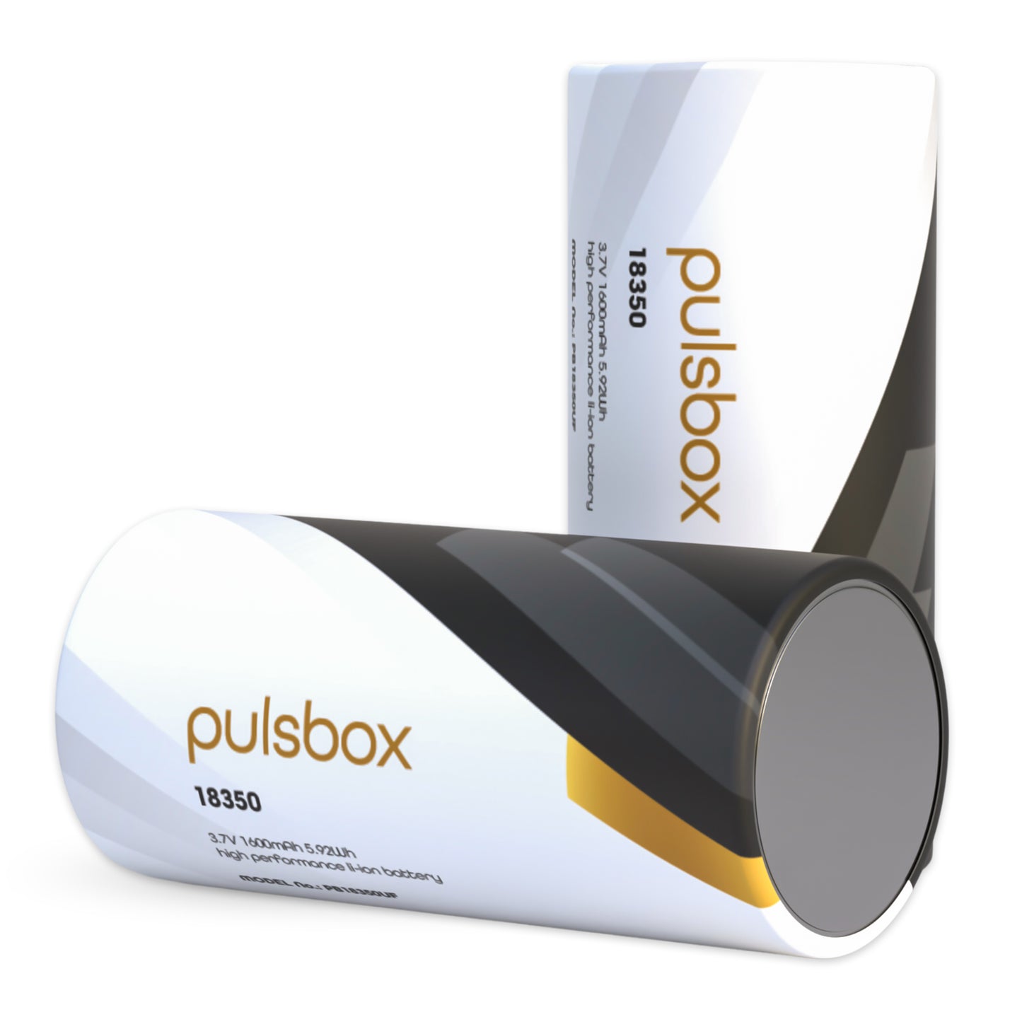 18350 Li-Ion Akku 3,7V | Flat Top/Button Top | 1600mAh | 8A (2 x Akku)