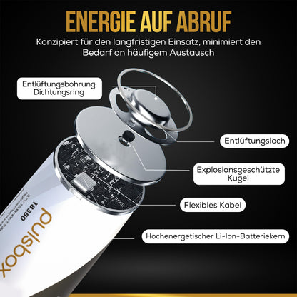 18350 Li-Ion Akku 3,7V | Flat Top/Button Top | 1600mAh | 8A (2 x Akku)