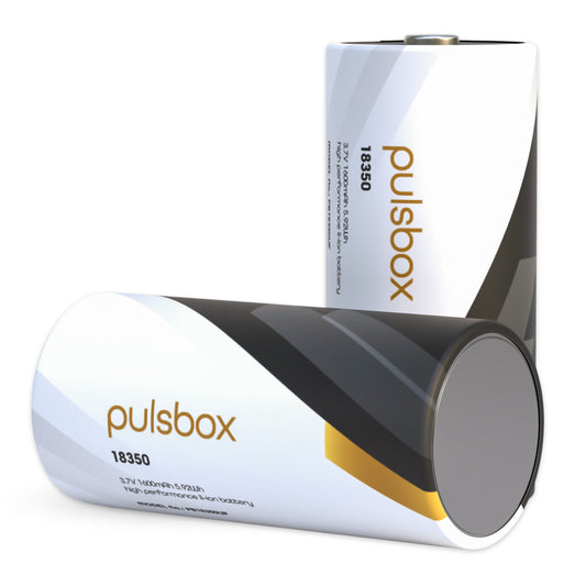 18350 Li-Ion Akku 3,7V | Flat Top/Button Top | 1600mAh | 8A (2 x Akku)