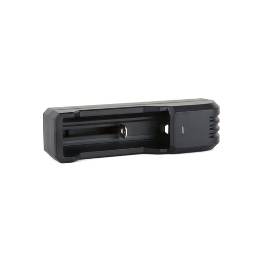 PureUltra C1 Akku-Ladegerät für Li-Ion Akkus – USB-Lader mit integriertem Kabel, 1-Schacht Ladegerät