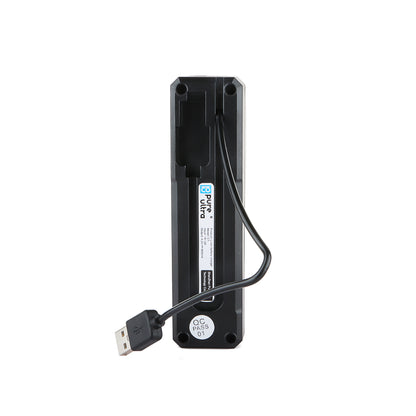 PureUltra C1 Akku-Ladegerät für Li-Ion Akkus – USB-Lader mit integriertem Kabel, 1-Schacht Ladegerät