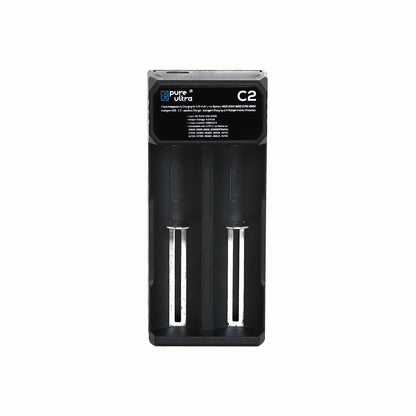 PureUltra C2 USB-C Ladegerät für 2x Li-Ion Akkus | 2-Schacht Schnellladegerät
