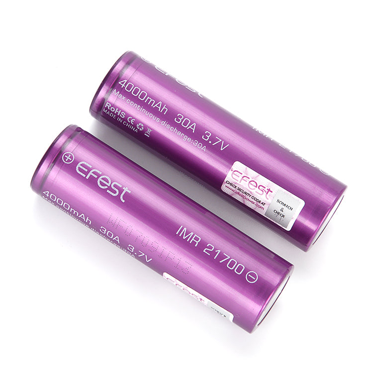 EFEST 21700 Li-Ion Akku 4000mAh – 3,7V IMR Hochstromzelle | 30A Pulsstrom | ungeschützt
