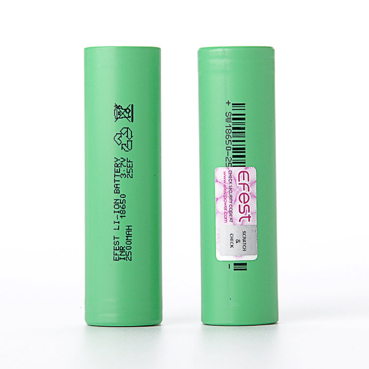 EFEST 18650 Li-Ion Akku 2500mAh – Hochstromzelle 3,7 V | 25A | INR Flat Top
