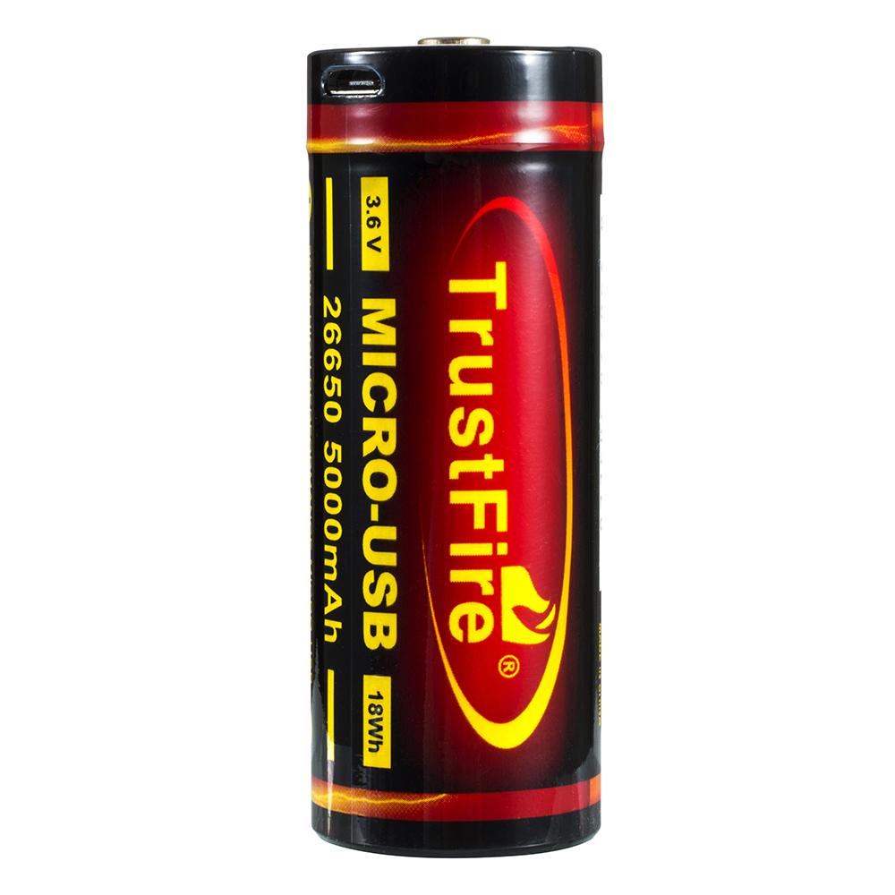 26650 5000mAh Akku PCB-Schutz - USB wiederaufladbar