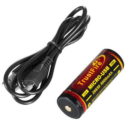 26650 5000mAh Akku PCB-Schutz - USB wiederaufladbar